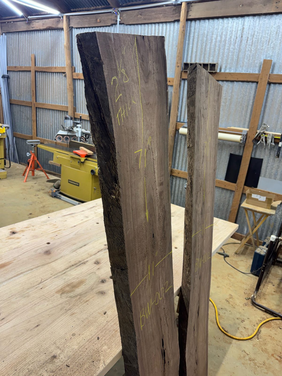 Black walnut bookmatch pair, lot BW002, photo 1